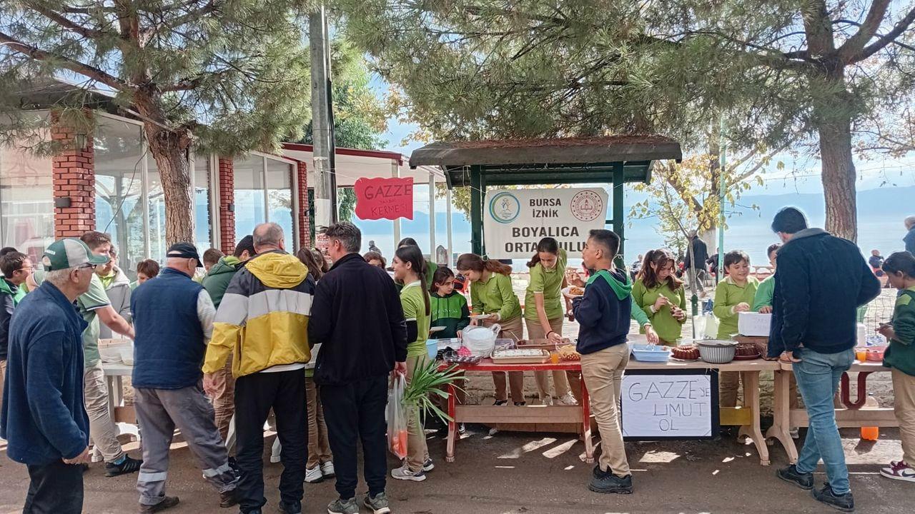İznikli öğrencilerden Gazze'ye anlamlı destek