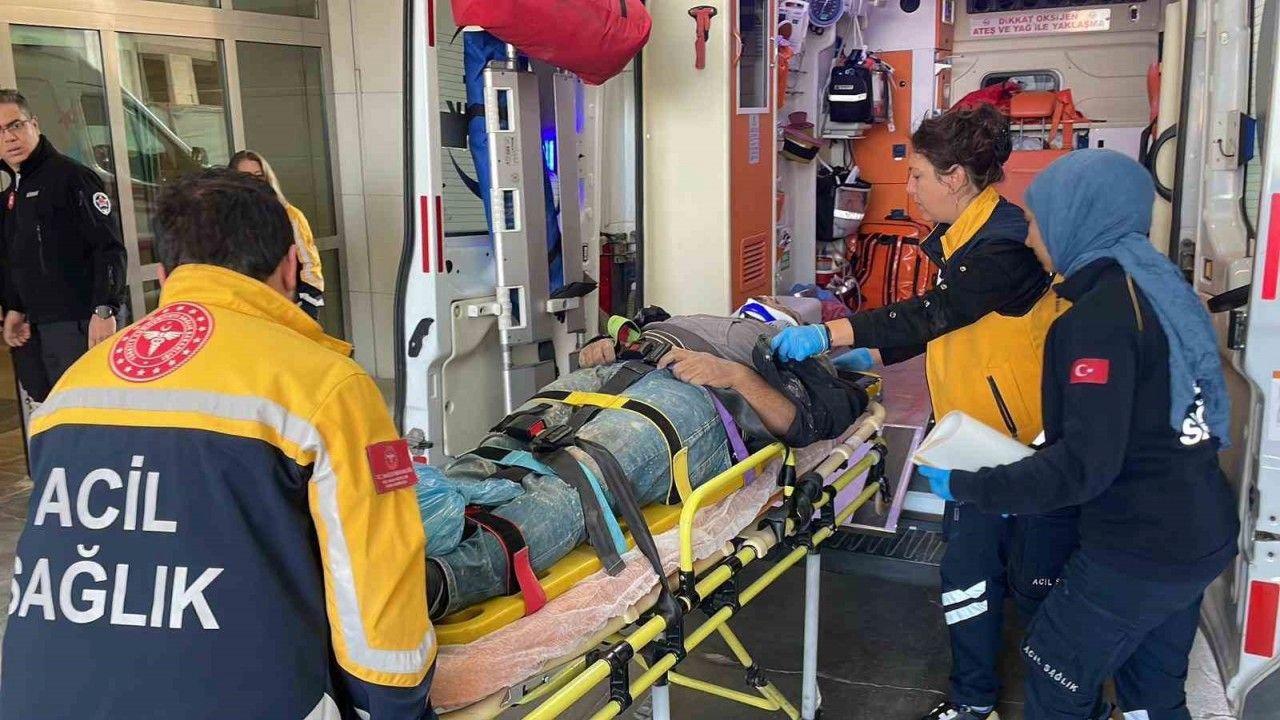 Karaman’da çalıştığı inşaattan düşen personel yaralandı