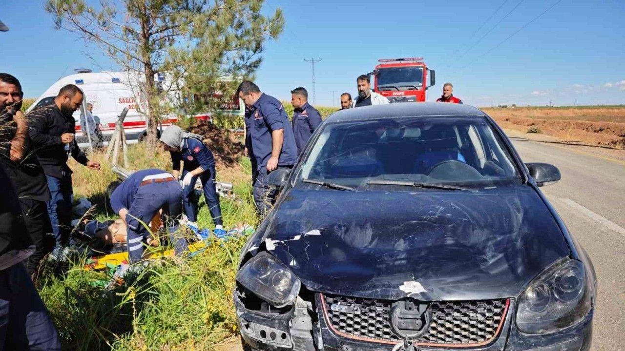 Mardin’de araba ile motosikletin çarpıştığı kazada 1 kişi yaralandı