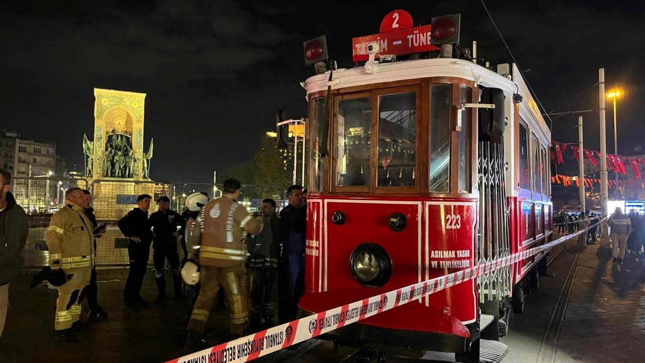 Nostaljik tramvayda yangın