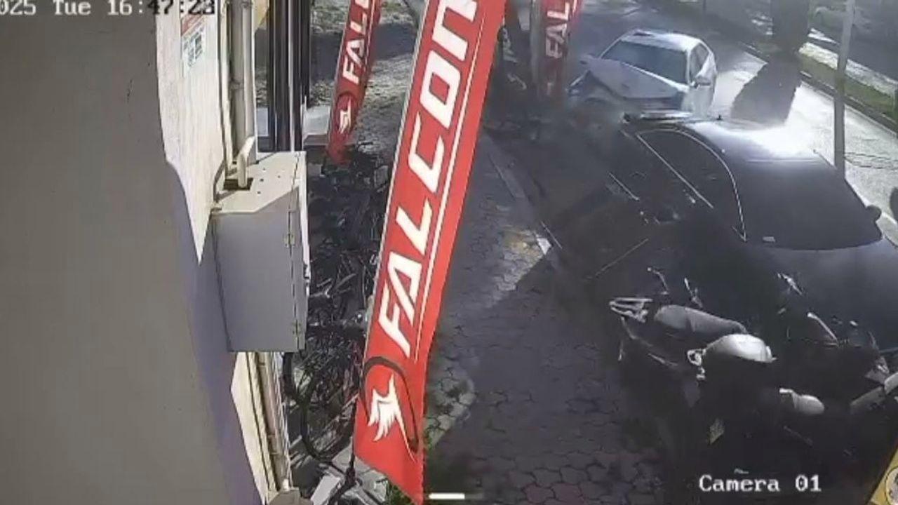 Osmaniye’de denetimden çıkan araba park halindeki araçlara çarptı