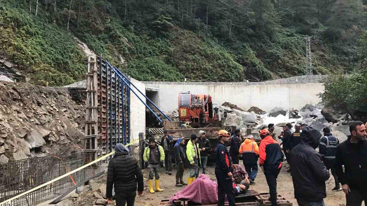 Rize’de duvar inşaatında kalıp çöktü: 5 işçi yaralı