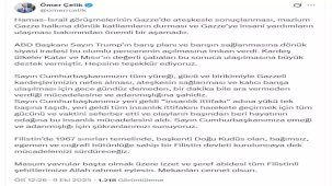 AK Parti Sözcüsü Çelik: 'Filistin'de 1967 sonları temelinde bağımsız bir devlet kuruluncaya dek çabamızı sürdüreceğiz'