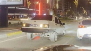 Arabasıyla herkesi şaşırtan o sürücüyü, polis de cezasıyla şaşırttı: 19 bin lira ceza kesildi