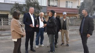 Başkan Karabatı Emirsultan’daki çalışmaları yerinde inceledi