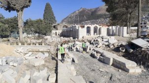 Bursa Büyükşehir Belediyesi, Antakya Ulu Cami'nde beton dökümüne başladı