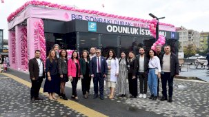 Bursa'da pembe balonlar meme kanserine dikkat çekti