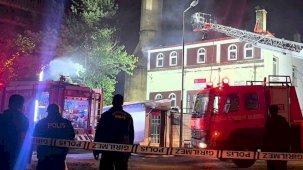 Erzurum’da Cami yangını korkuttu