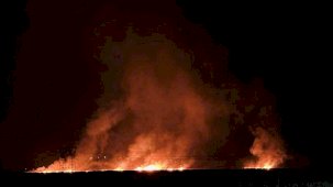 Hakkari’de kuş cenneti Nehil Sazlığı’ndaki yangın köyleri tehdit ediyor