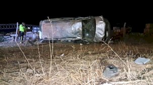 Karaman’da panelvan araç takla attı: 5’i çocuk 7 yaralı