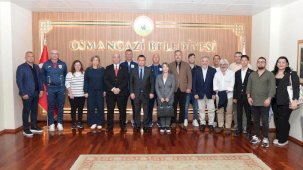 Proje ortaklarından Başkan Aydın’a ziyaret