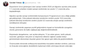 Sanayi Üretimi Ağustos'ta Arttı