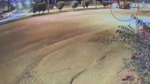 Su tankerine çarpan kamyonetin sürücüsünün öldüğü kaza anı kamerada