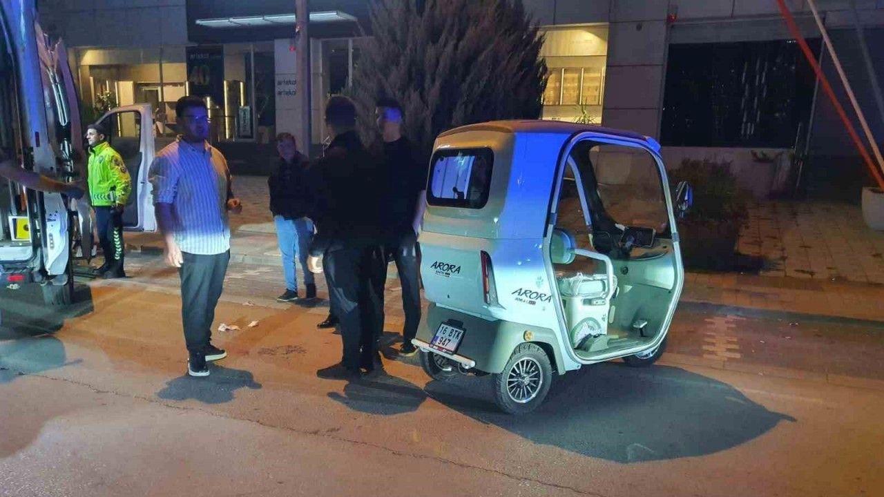 Takla atan elektrikli treeporterde 1 kişi yaralandı