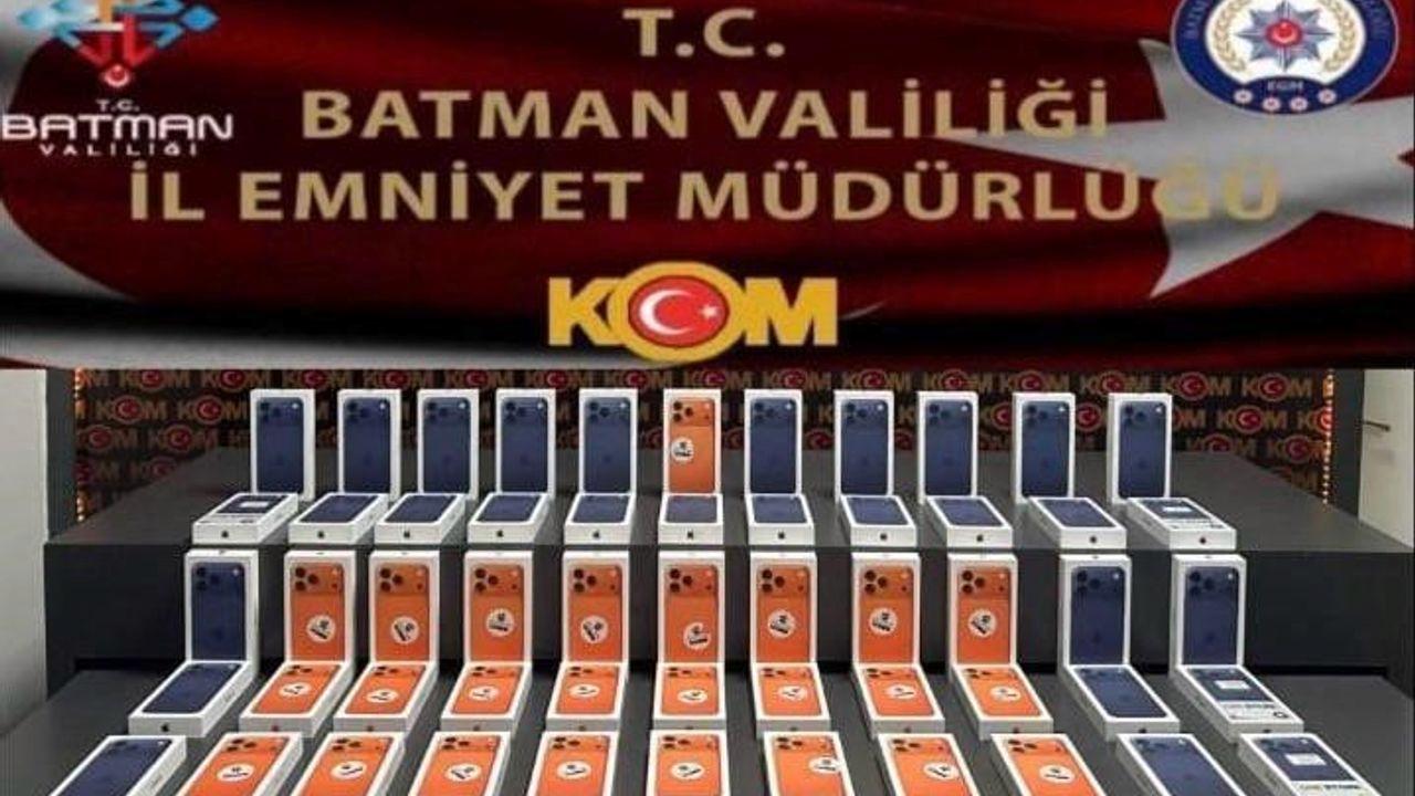 Batman’da 6,6 milyon TL değerinde kaçak telefon ele geçirildi