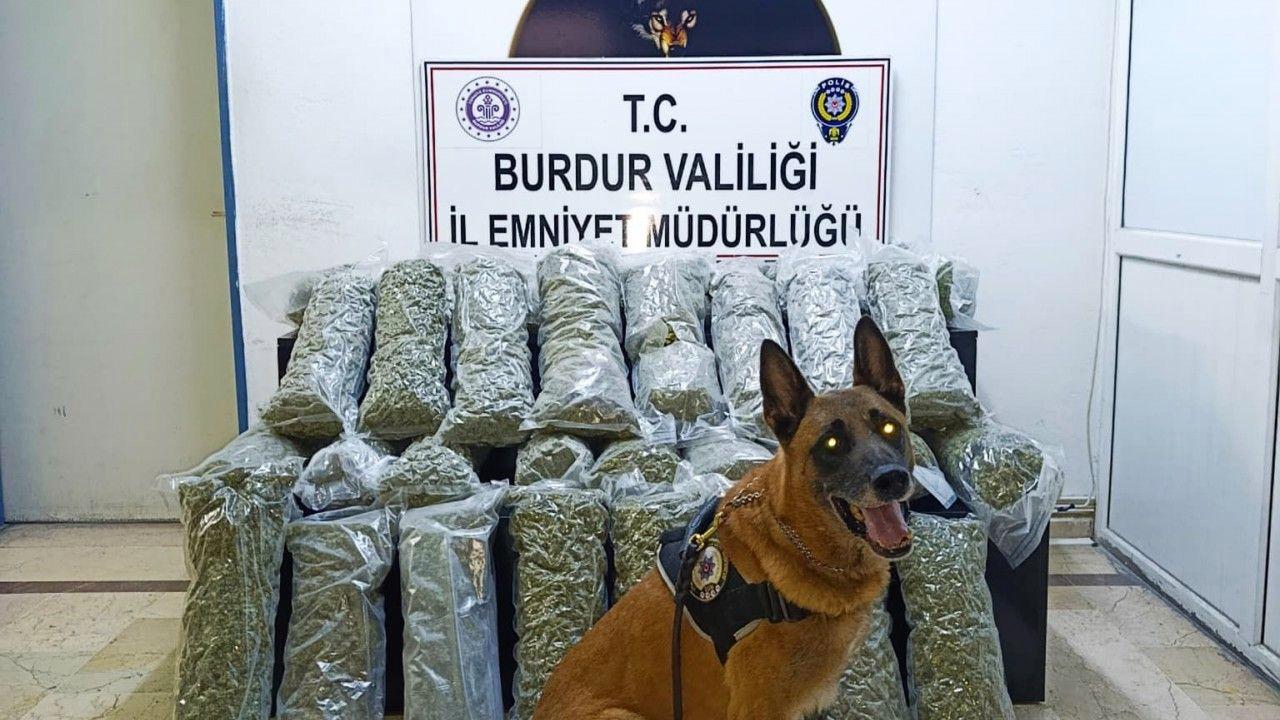 Burdur’da 36 kilo skunk maddesi ele geçirildi, operasyon görüntülüleri film sahnelerini aratmadı
