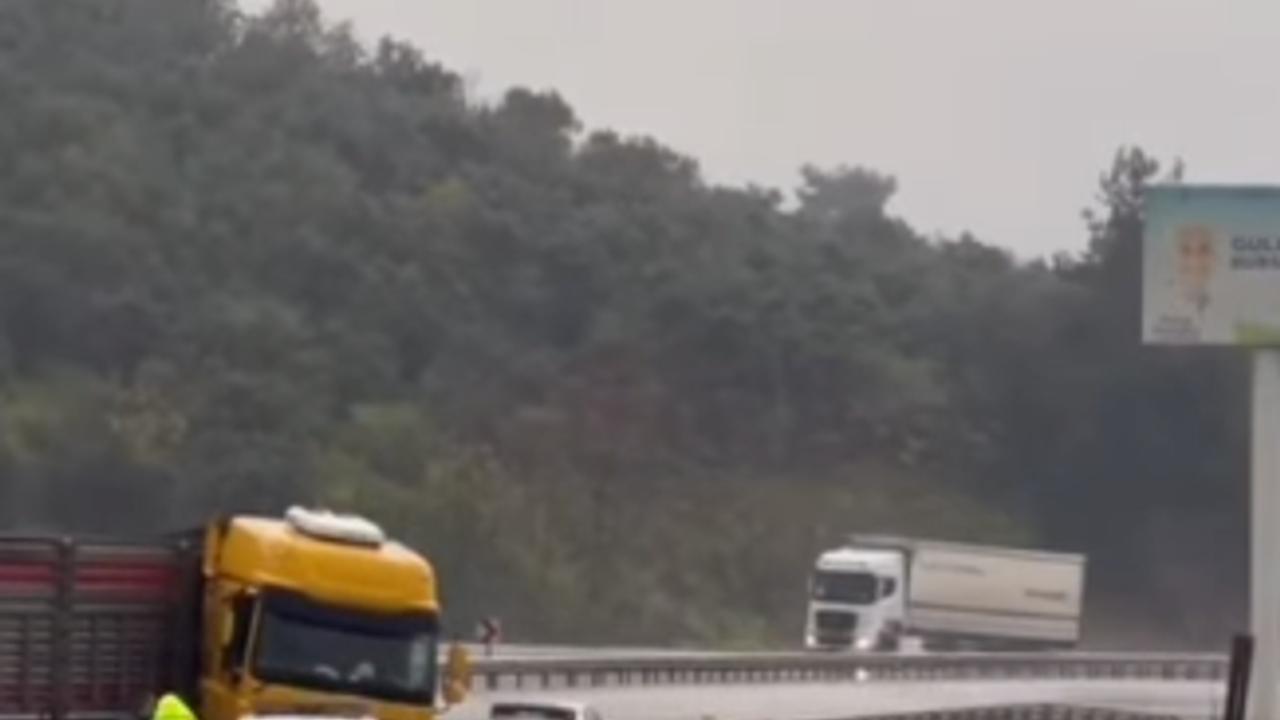 Bursa’da Dürdane Rampası’nda kaza: Trafik klitlendi