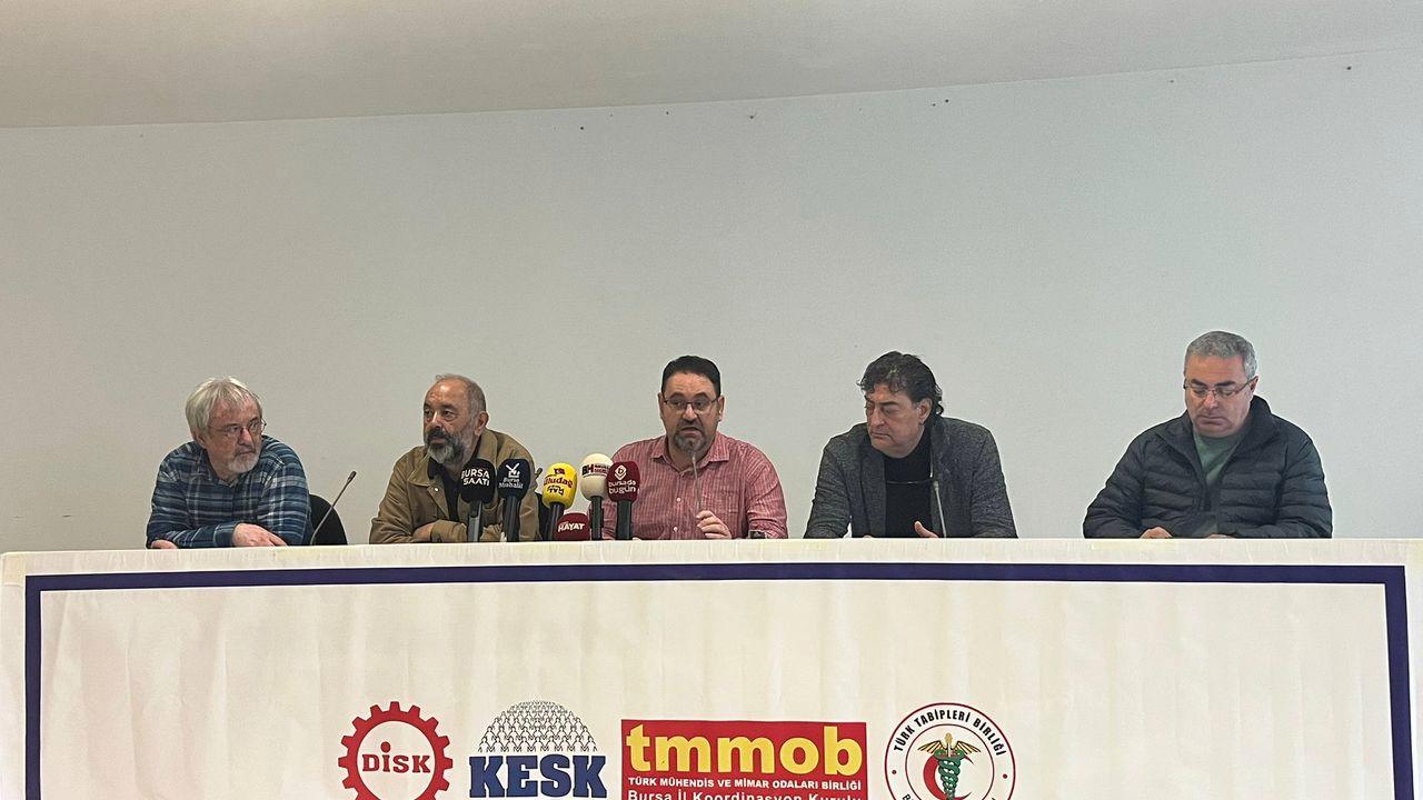 Bursa'da emek ve meslek örgütlerinden elektrik zammına tepki