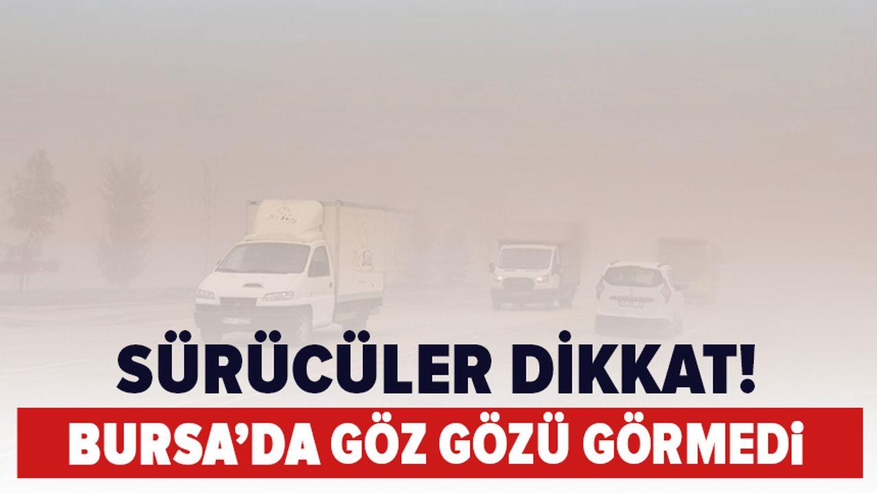 İnegöl'de sis tehlikesi