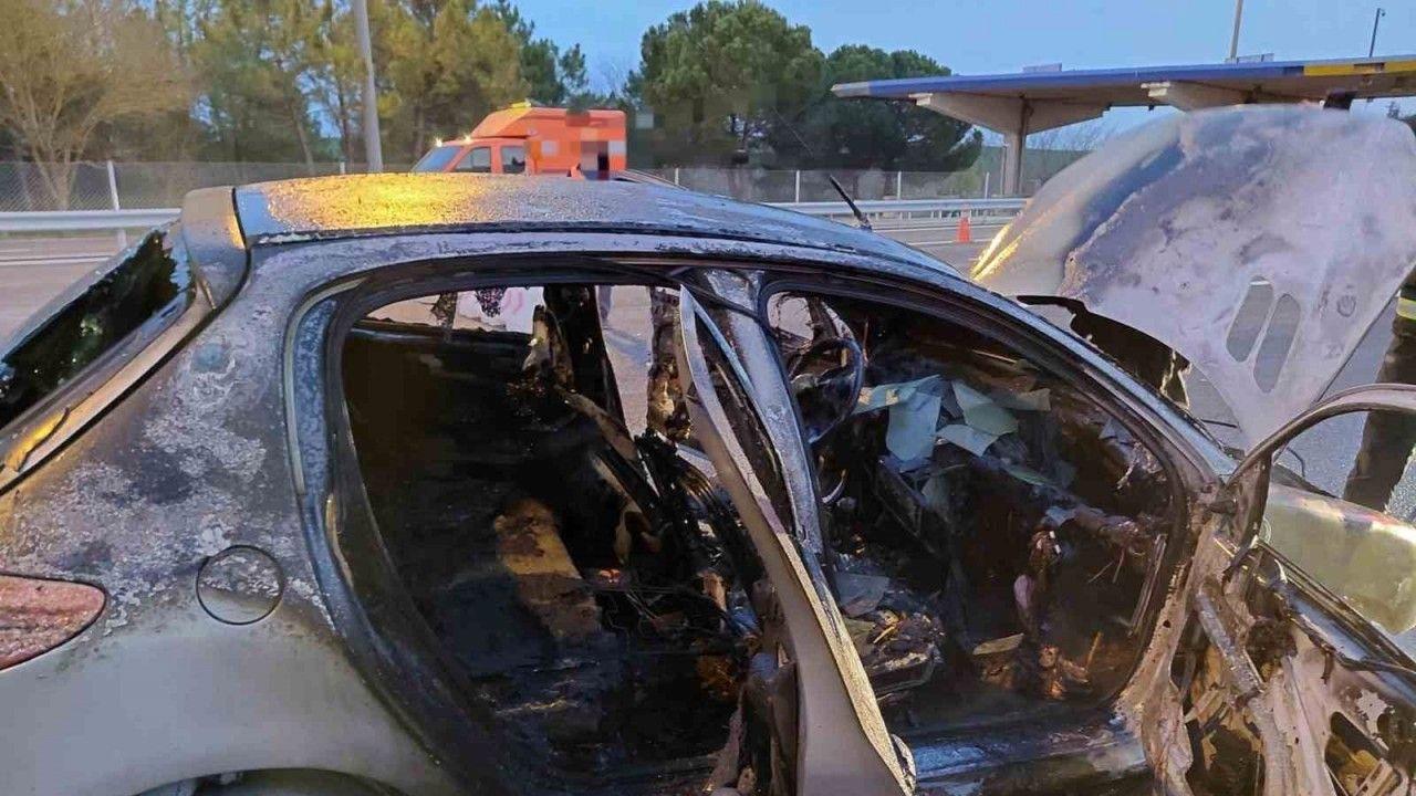 Lüleburgaz’da otomobil yangını
