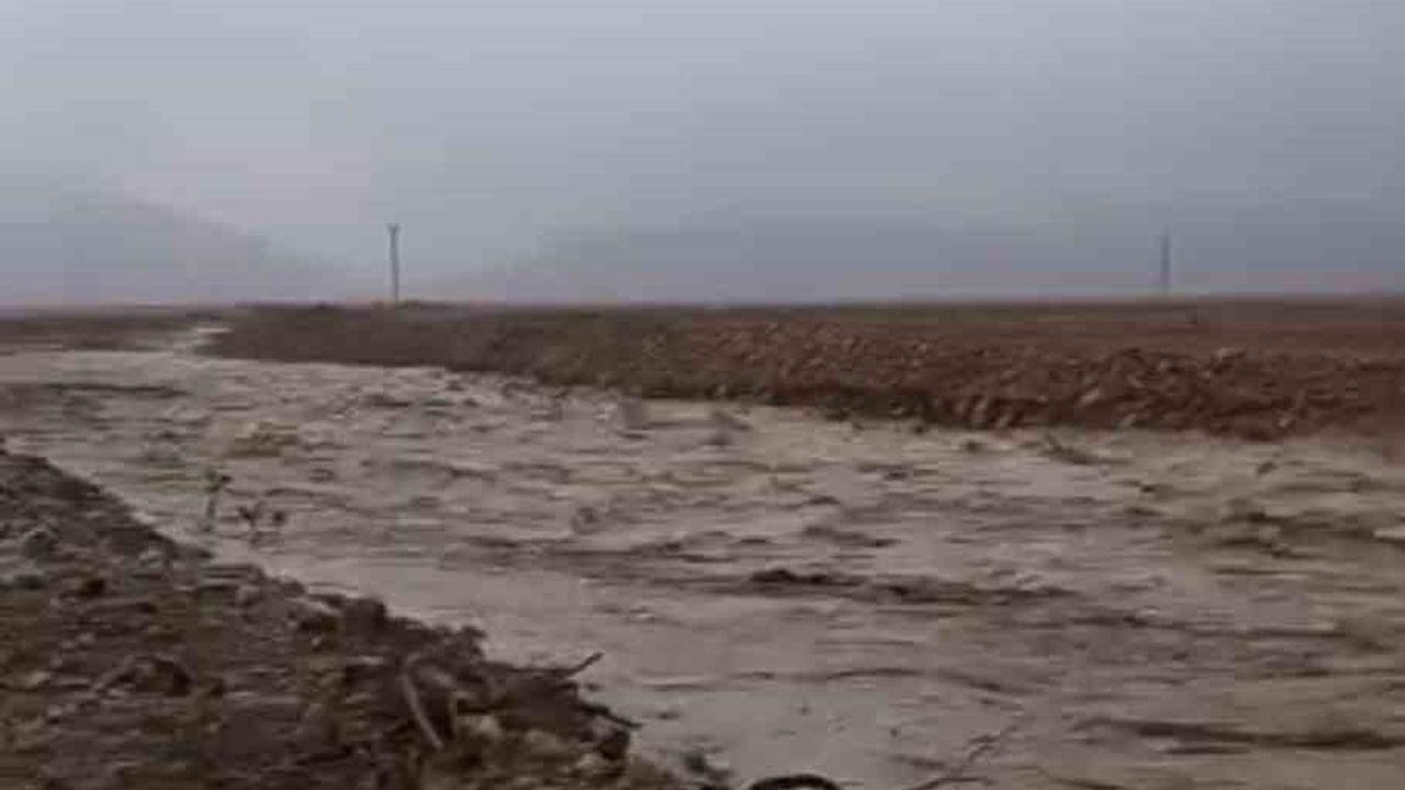 Mardin’de sağanak yağış sonucu dere taştı