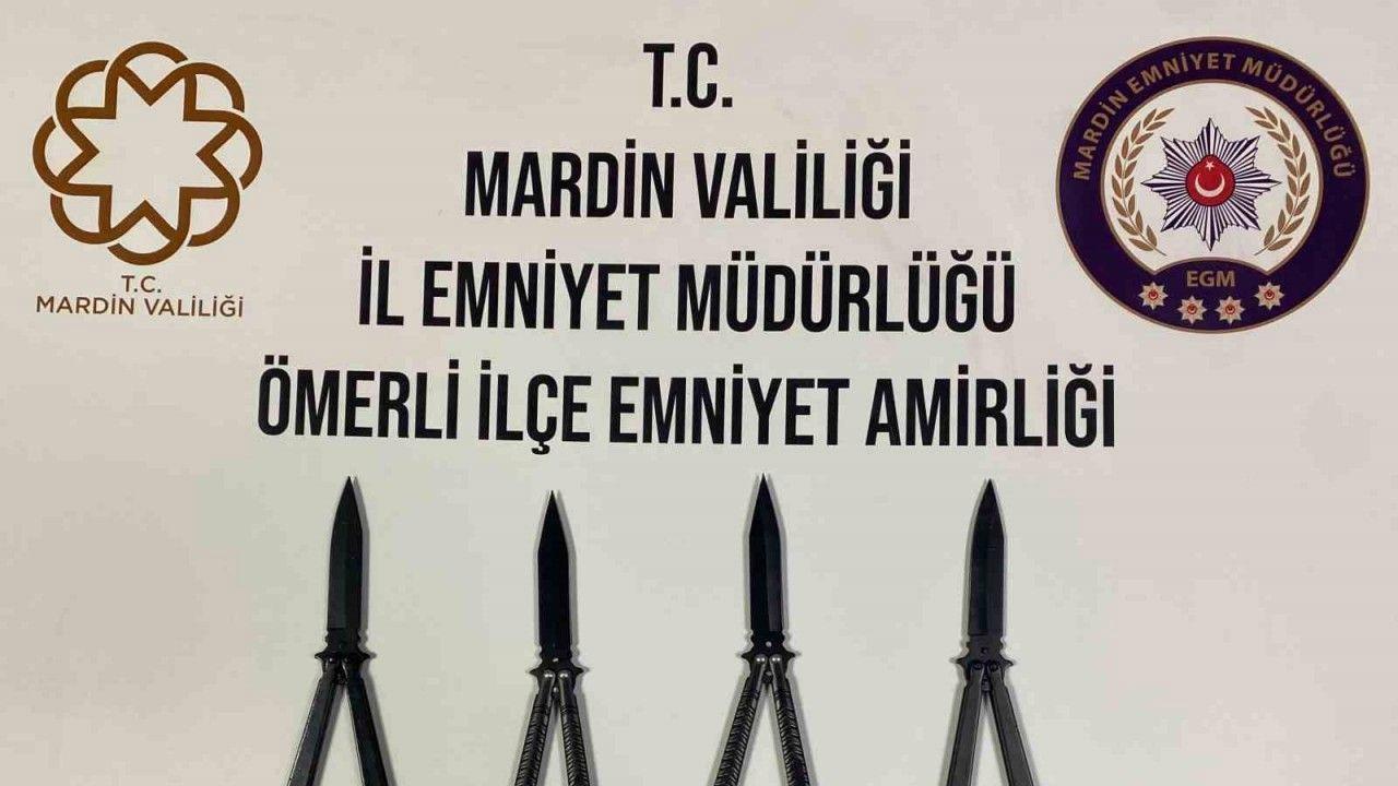 Mardin’de seyyar satıcıda kelebek ve sustalı bıçak yakalandı