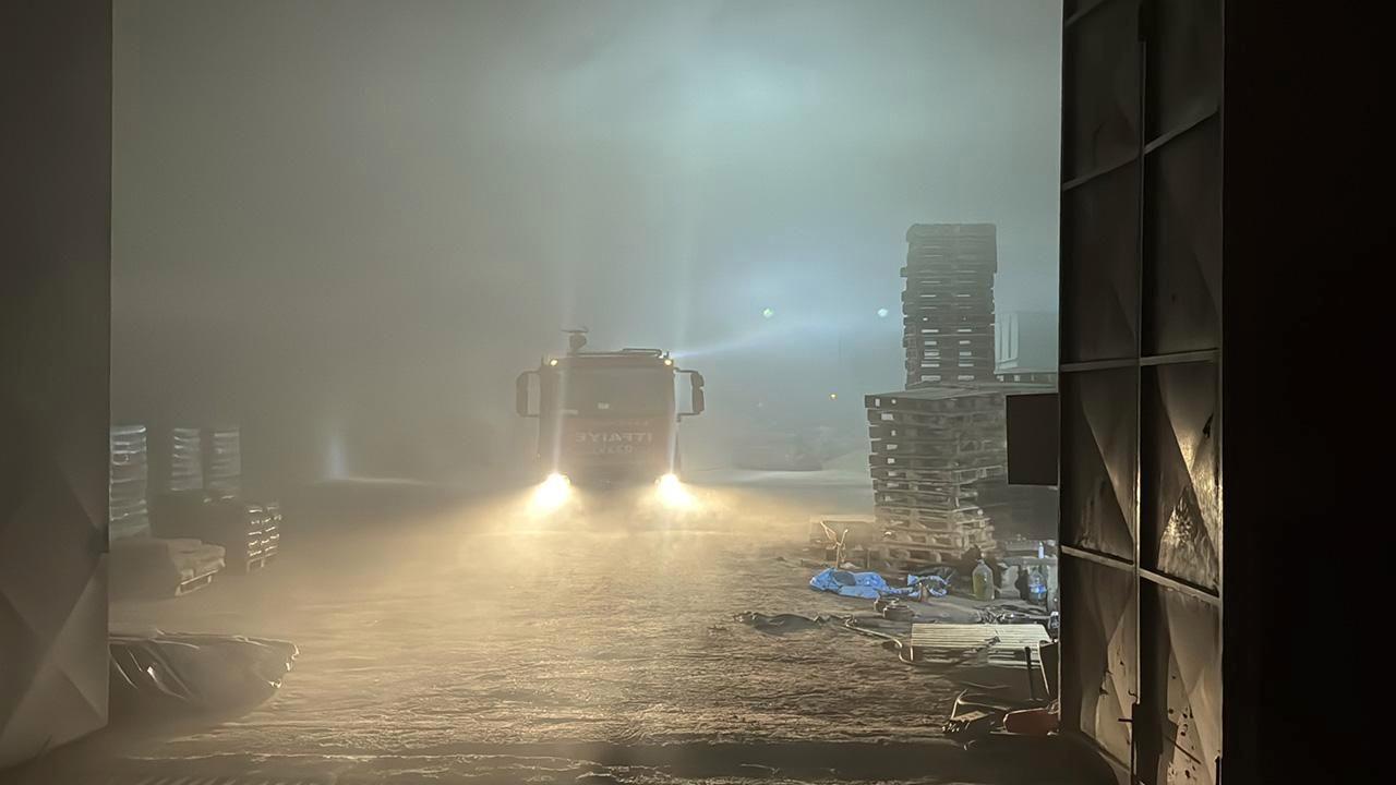 Palet fabrikasında yangın