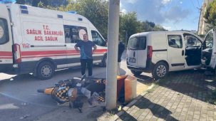 Bursa’da ehliyetsiz genç kuryeye çarptı