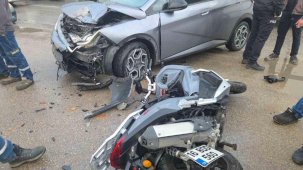 Bursa’da motosiklet kazası : 2 yaralı