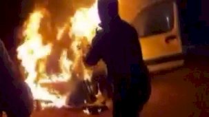 Gaziantep’te yanan araca cezaevi personeli müdahale etti, Bakan Tunç tebrik etti