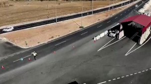 Gercüş’te dron destekli trafik denetimi