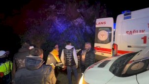 Kayganlaşan yolda otomobil paramparça oldu: 2 yaralı