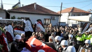 Kazada şehit olan Polis Memuru Ali Barut son yolculuğuna uğurlandı