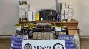 Mudanya’da yüklü miktarda kaçak tütün ürünleri ele geçirildi