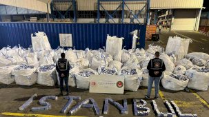 Piyasa değeri 94 milyon lira olan 394 bin 117 paket kaçak sigara ele geçirildiğini açıkladı