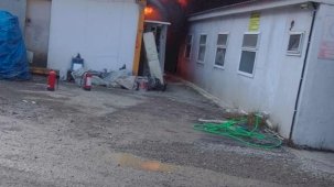 Rize’de şantiyede yangın