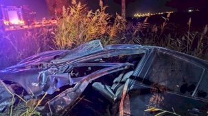 Takla atan otomobil hurdaya döndü: 1 yaralı