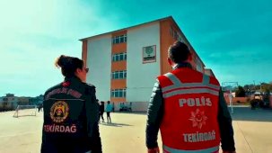 Tekirdağ’da polis ekiplerinden okullarda geniş çaplı denetim