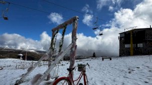 Uludağ sabah saatlerinde beyaza büründü