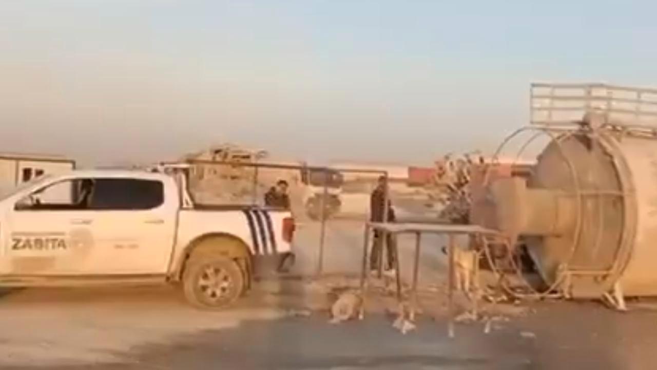 Yolun ortasına beton döken firmanın faaliyeti durduruldu