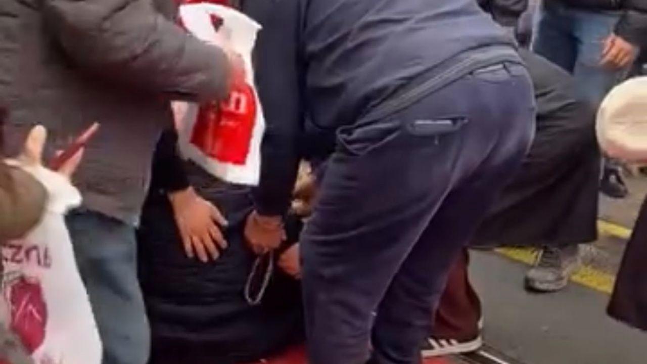 Bursa'da tramvay raylarına girdi olanlar oldu!