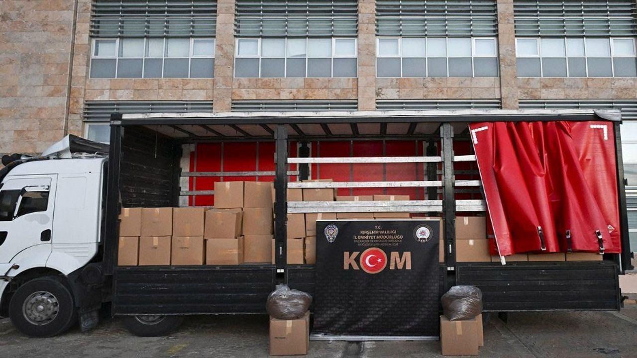 Kırşehir’de 3,5 ton kaçak tütün ele geçirildi
