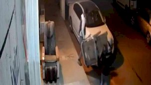 İşyeri önündeki koşu bandı çalındı