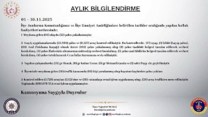 Mazıdağı’nda kasım ayı güvenlik raporu açıklandı: 102 şahıs yakalandı, 880 bin lira trafik cezası kesildi