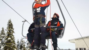 Uludağ’daki tatbikat gerçeği aratmadı