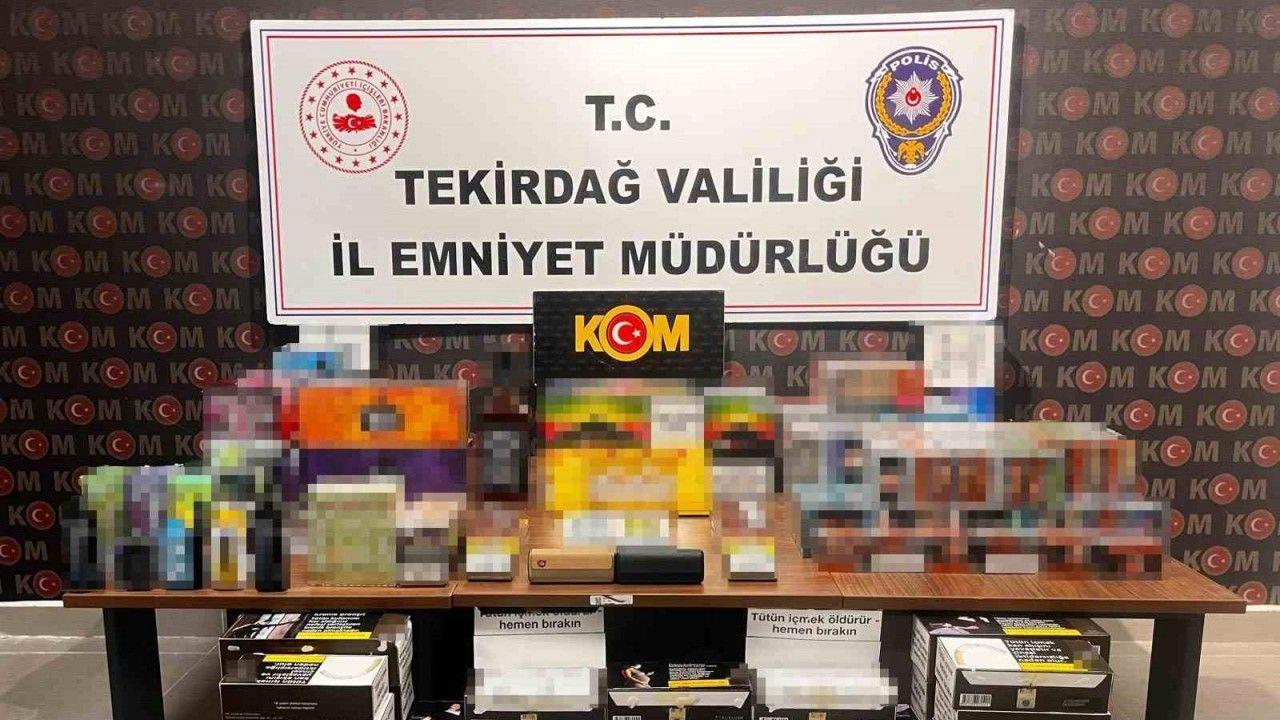 Tekirdağ’da kaçakçılık operasyonlarında çok sayıda ürün ele geçirildi