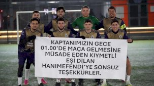 Ankara'da halı sahaya yeşil ışık, yengeye pankartlı teşekkür