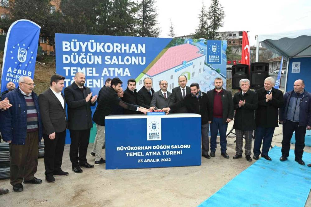 Büyükorhan Atıksu Arıtma Tesisi ve düğün salonu temeli atıldı