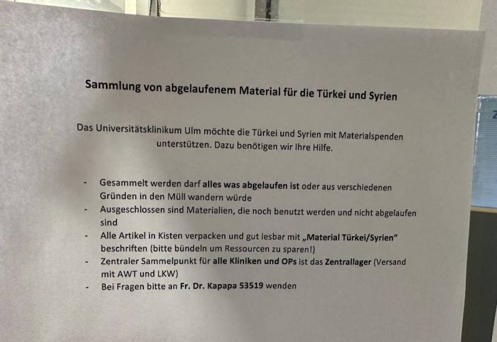 Almanya’da bir hastaneden tepki çeken duyuru: