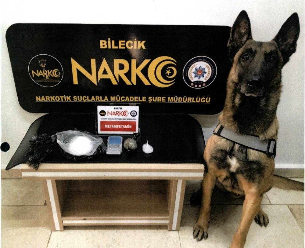 Uyuşturucuyu narkotik madde arama dedektör köpeği buldu